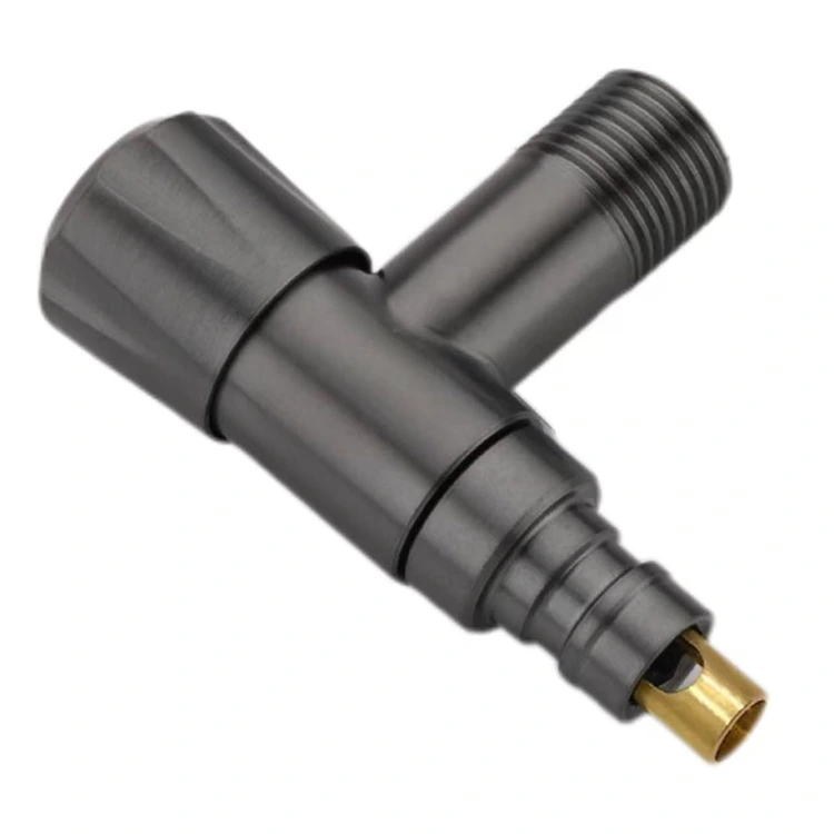 Vàlvula d'aturada a pressió amb perilla de diamant negre