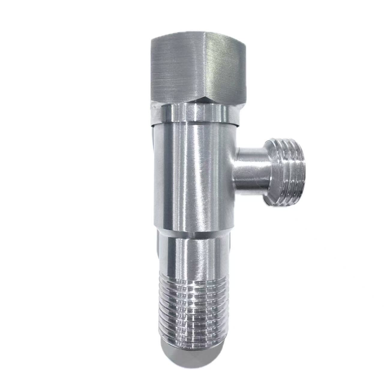 Vàlvula d'angle de bany d'acer inoxidable raspallat