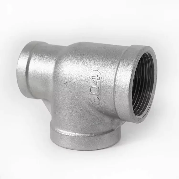 Tee lateral petita de fontaneria d'acer inoxidable BSP