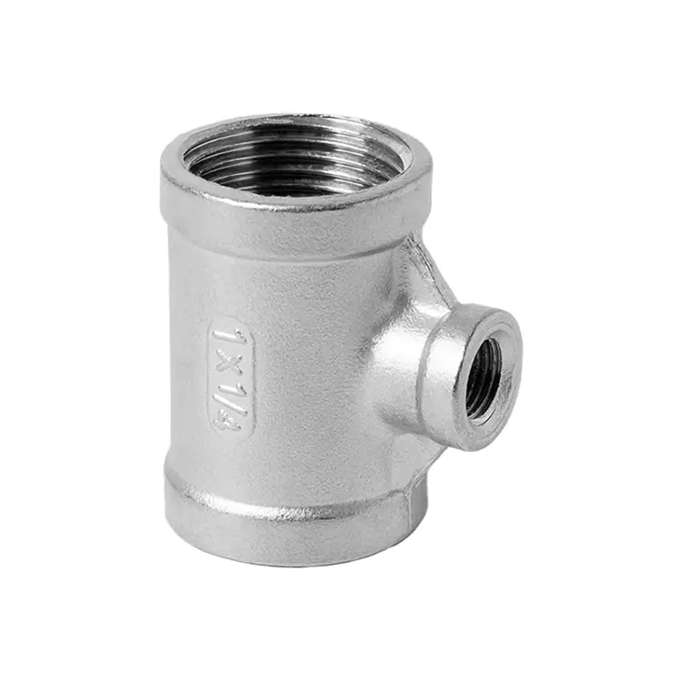 Tee roscada femella reductora d'acer inoxidable BSP