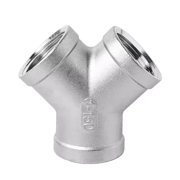 Tee roscada mascle tipus Y d'acer inoxidable BSP
