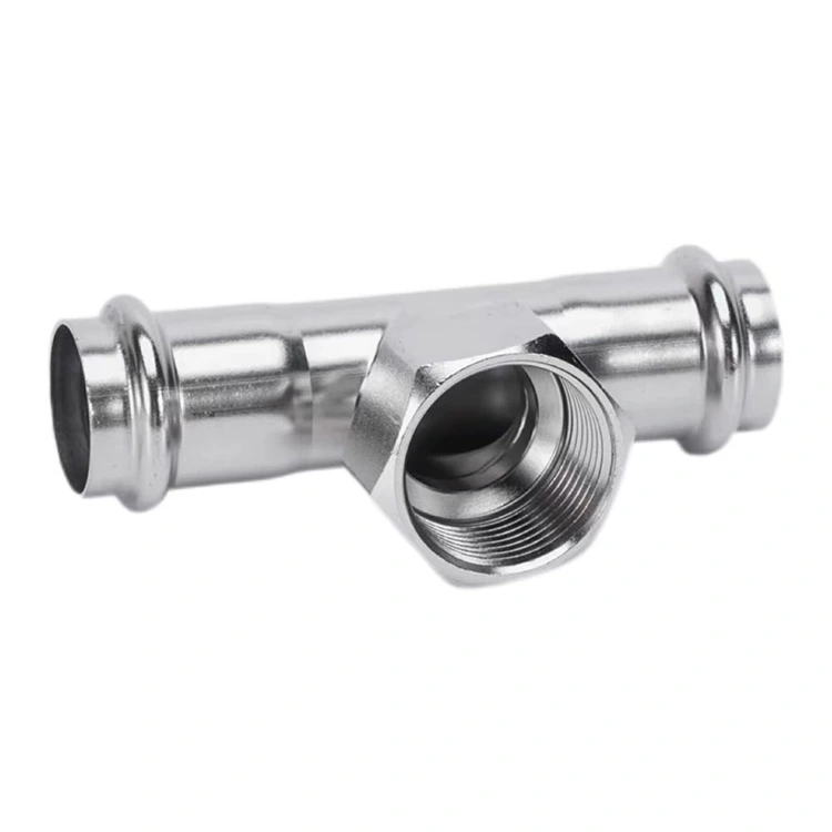 Tee de rosca femenina de doble premsa