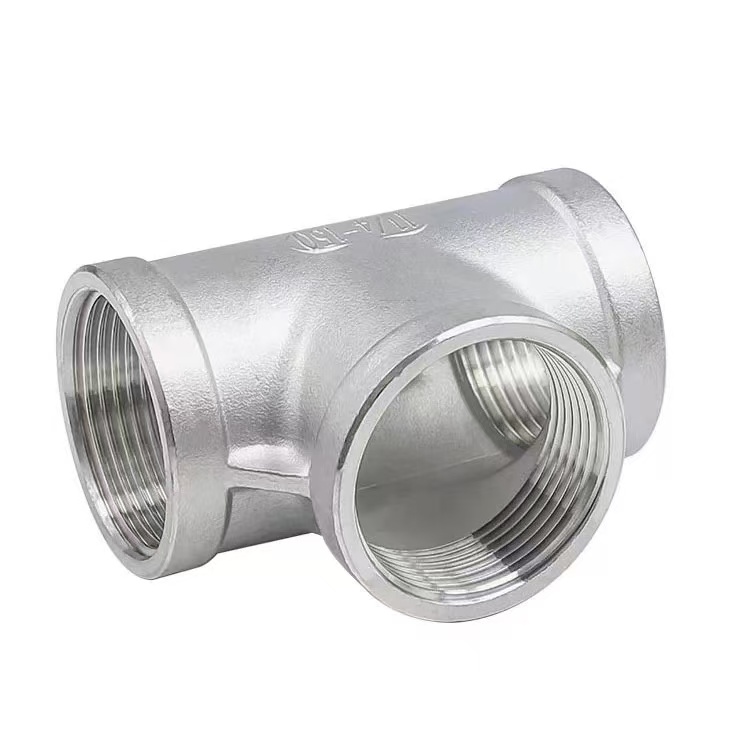 Stainless Steel Reducing Tee, Male-Female-Male