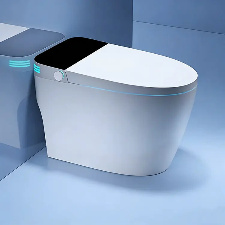 Pantalla digital LED Tapa automàtica Flip-Top Escut d'escuma Sifó Inodor intel·ligent