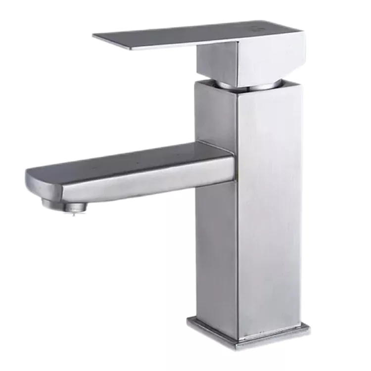 Aixeta de lavabo quadrada minimalista calenta i freda